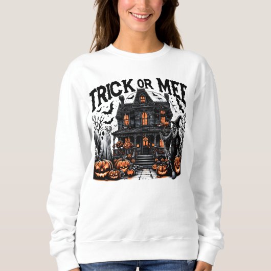 Sweatshirt Rassemblement d'Halloween éffrayant avec des citro (Devant)