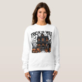 Sweatshirt Rassemblement d'Halloween éffrayant avec des citro (Devant entier)