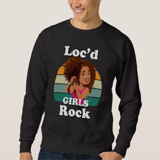 Sweatshirt Rasta Hair Dreadlocks Loc'd Black Girl Rock Melani (Devant)