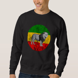 Sweatshirt Rasta Reggae Lion De Judah Rastafarian Jamaican P