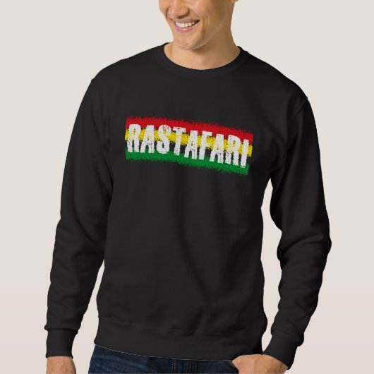 Sweatshirt Rastafari Stripes Jamaica Souvenir Rasta Roots Reg (Devant)
