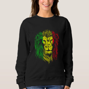 Sweatshirt Rastafarian Lion Mandala Reggae Music Jamaïque Ras
