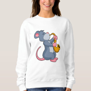 Sweatshirt Rat à Musique avec Saxophone