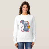 Sweatshirt Rat à Musique avec Saxophone (Devant entier)