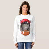 Sweatshirt Rat au football (Devant entier)