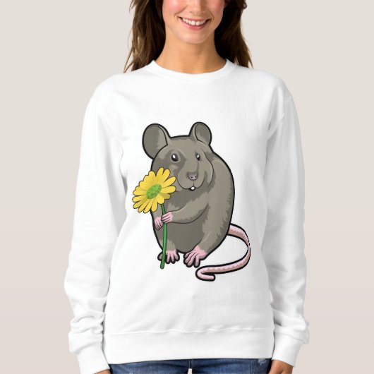 Sweatshirt Rat avec fleurs jaunes (Devant)