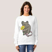Sweatshirt Rat avec fleurs jaunes (Devant entier)