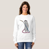 Sweatshirt Rat comme Peintre avec pinceau (Devant entier)