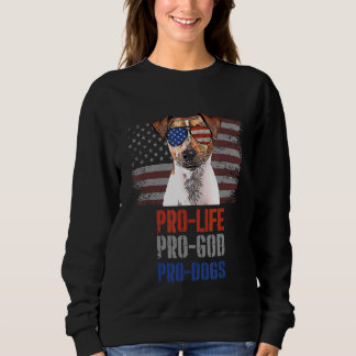 Sweatshirt Rat Terrier Anti-avortement Pro God Pro Chiens