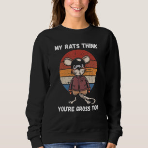 Sweatshirt Rat Vintage Retro Rat brut Rat rongeur animal Rat