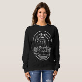 Sweatshirt Raver Techno DJ Alien Vinyle (Devant entier)