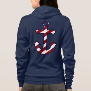 Sweatshirt rayé rouge et blanc de sweat - shirt