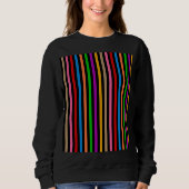Sweatshirt Rayures arc-en-ciel colorées - Noir  (Devant)