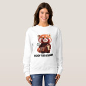 Sweatshirt Ready For Adventure Cute Red Panda Explorer (Devant entier)