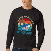 Sweatshirt Ready To Attack 3rd Grade Third  Retro Shark Stude (Devant)