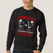 Sweatshirt Real Gamer know when things get serious Gaming (Devant)