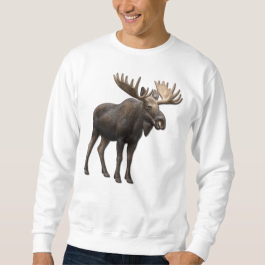 SWEATSHIRT REALISTIC MOOSE DESIGN. SAMER BRASIL (Devant)