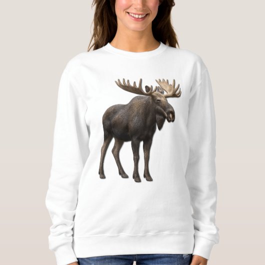SWEATSHIRT REALISTIC MOOSE DESIGN. SAMER BRASIL (Devant)