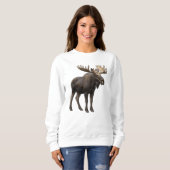 SWEATSHIRT REALISTIC MOOSE DESIGN. SAMER BRASIL (Devant entier)