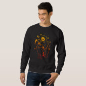 Sweatshirt Reaper Riding A Devil Cat Skeleton Skull Reaper (Devant entier)