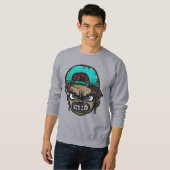 Sweatshirt Rebel urbain : Visage de style graffiti (Devant entier)