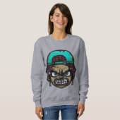 Sweatshirt Rebel Urbain : Visage de Style Graffiti (Devant entier)