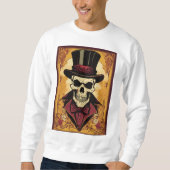 Sweatshirt Rébellion audacieuse : T-shirt crâne et crossbone (Devant)