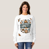 Sweatshirt Reconnaissant pour les Sweaters Cosy. (Devant entier)