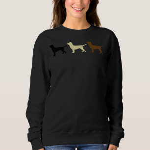 Sweatshirt Récupérateurs De Chocolat Noir Et De Labrador Jaun