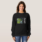 Sweatshirt Recycler, Réutiliser, Renouveler, Repenser Earthda (Devant entier)