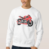 Sweatshirt Red Black Sport Motorcycle  (Devant)