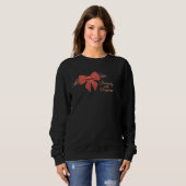 Sweatshirt Red Bow with Roses "Beauty with Purpose" Sweatshir (Devant entier)