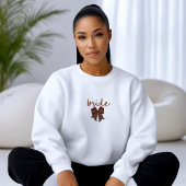 Sweatshirt Red + Brown Checkered Bow BRIDE