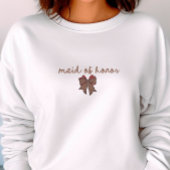 Sweatshirt Red + Brown Checkered Bow MAID OF HONOR