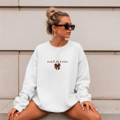 Sweatshirt Red + Brown Checkered Bow MAID OF HONOR