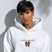 Sweatshirt Red + Brown Checkered Coquette Bow BRIDESMAID