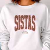 Sweatshirt Red + Brown Checkered Varsity SISTAS
