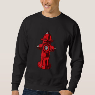 Sweatshirt Red Graphic Fire Hydrant Pompier Cadeaux de travai