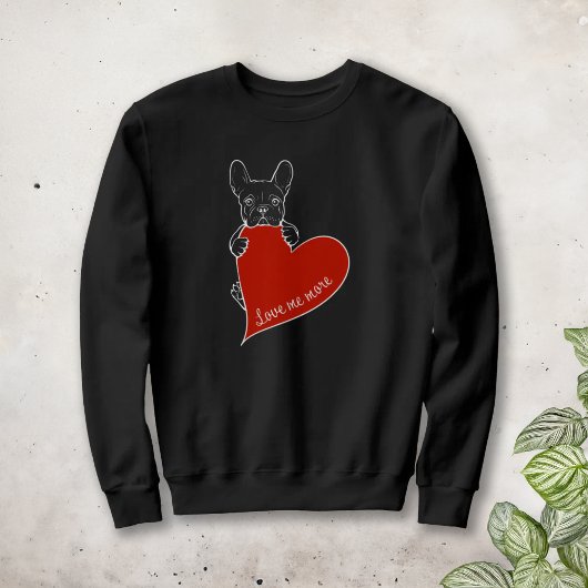 Sweatshirt Red Heart French Bulldog