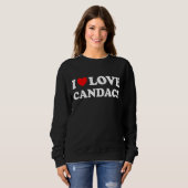 Sweatshirt Red Heart I Love Candace (Devant entier)