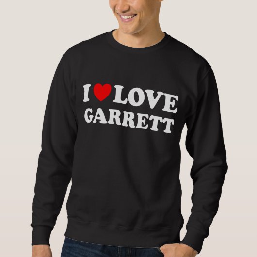 Sweatshirt Red Heart I Love Garrett (Devant)