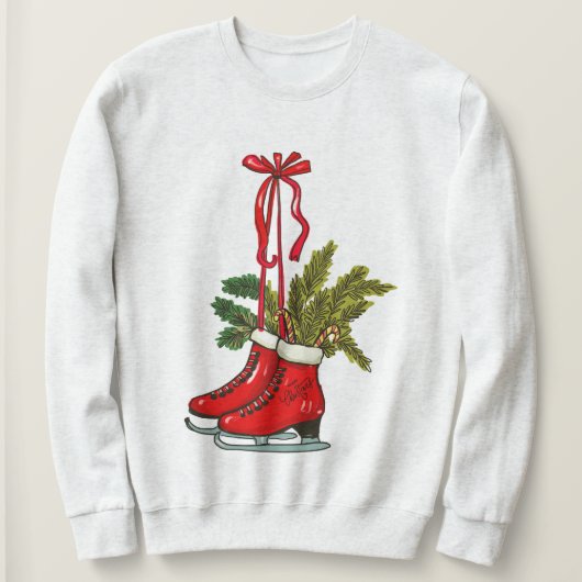 Sweatshirt Red Ice Skates (Design devant)