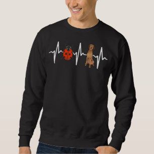 Sweatshirt Red Ladybug À poils durs Vizsla Heartbeat Chien
