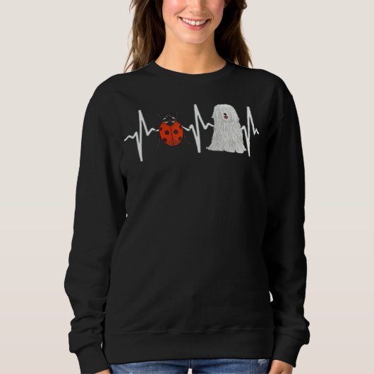 Sweatshirt Red Ladybug Pulik Heartbeat Chien (Devant)