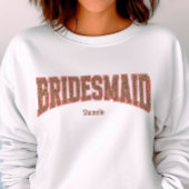 Sweatshirt Red + Leopard Print Varsity BRIDESMAID