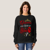 Sweatshirt Red Lip Print Queens are Born on September 9th Vir (Devant entier)