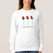 Sweatshirt Red Long Stemmed Chocolat Rose Saint-Valentin (Devant)