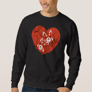Sweatshirt Red Panda Animal Heart Red Panda Panda Pair
