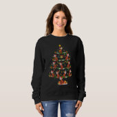 Sweatshirt Red Panda   Xmas Lights Red Panda Christmas Tree (Devant entier)