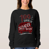 Sweatshirt Red Plaid 100 Days Of School Busing  School Bus Dr (Devant)